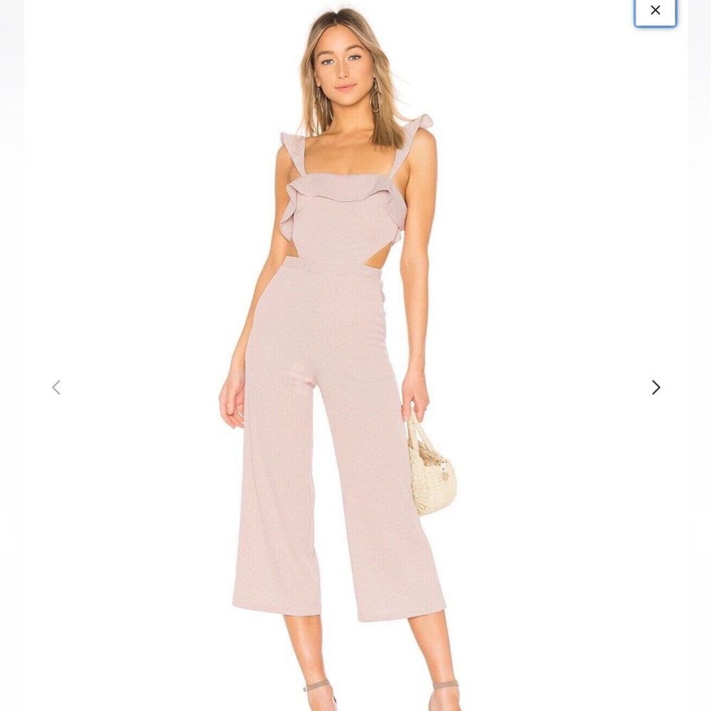 NWT Ale by Alessandra Side Cutouts Checkered Jumpsuit (S)